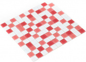 Плитка Мозаика Стеклянная Kotto Keramika GM 4028 C3 pink d/pink w/white
