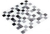 Плитка Мозаика Стеклянная Kotto Keramika GM 4034 C3 gray m/gray w/white