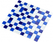 Плитка Мозаика Стеклянная Kotto Keramika GM 4033 C3 cobalt d/cobalt m/white