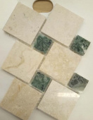 Плитка МКР-6П VICTORIA BEIGE + VERDE GUATEMALA МОЗАИКА