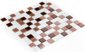 Плитка Мозаика Стеклянная Kotto Keramika GM 4037 C3 Brown m/Brown w/white