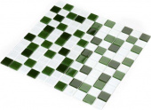 Плитка Мозаика Стеклянная Kotto Keramika GM 4030 C3 green d/green m/white