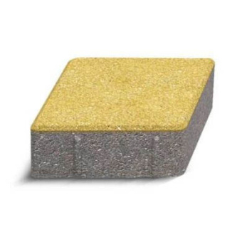 Плитка Тротуарная Ромб 150х150 Желтый 6 см