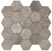 Плитка Piemme Ceramiche Majestic Hexagon Supreme Grey Lev Стена-Пол 340Х360