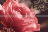 Плитка VANITY WHITE DEC GRANDIFLORA RED ПАННО (КОМПЛЕКТ ИЗ 2ШТ)