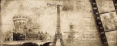 Плитка POSTCARD BEIGE 3 INSERTO SZKLANA ДЕКОР