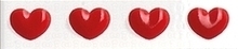Плитка HELLO KITTY D020309 HEART RED LIST ФРИЗ