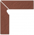 Плитка SIMPLE RED COKOLOL SCHODOWYOWY LEWY STRUKTURALNY 3 D