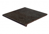 Плитка Exagres Metalica Peldano Fior. Basalt Ступень 330X330