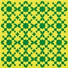 Плитка GREEN ON YELLOW WONDER LUX 3 WW98M3 ДЕКОР