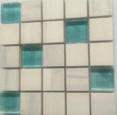 Плитка Мозаика Декоративная Kotto Keramika СМ 3108 C3 laterizio griz/laterizio bianco/lgrunde glass