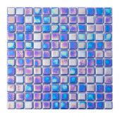 Плитка Мозаика АкваМо Blue Pl25303 (Моноколор+Перламутр) 31,7х31,7