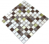 Плитка Мозаика Kotto Keramika СМ 3042 С3 Beige/Eboni/Gold