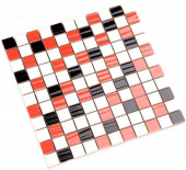 Плитка Мозаика Kotto Keramika СМ 3006 С3 red str./black str./white