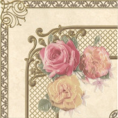 Плитка CREMA MARFIL YELLOWROSE CENTRO ДЕКОР