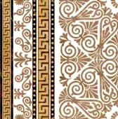 Плитка Golden Tile Meander Border Бежевый 2А182 Декор 400х400