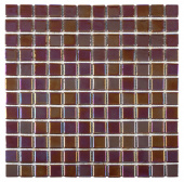 Плитка Мозаика АкваМо Brown Pl25308 (Моноколор+Перламутр) 31,7х31,7