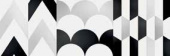 Плитка Ceramica Konskie Black White Geo 1 Inserto Ceram Декор