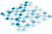 Плитка Мозаика Стеклянная Kotto Keramika GM 4039 C3 Cerulean m/Cerulean w/white