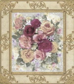 Плитка CREMA MARFIL YELLOWROSE 2 DECORADO ПАННО ИЗ 2ШТ