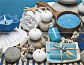 Плитка DECO SOAPS BLUE BRILLO 50Х73 (ИЗ 2-Х ШТ) ПАННО