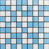 Плитка Almera Ceramica Mix Mos Brillo Azul/Blanco Мозаика