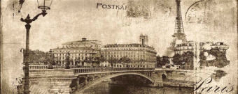Плитка POSTCARD BEIGE 1 INSERTO SZKLANA ДЕКОР