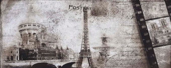 Плитка POSTCARD GREY 3 INSERTO SZKLANA ДЕКОР