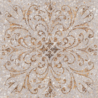 Плитка Kerama Marazzi Терраццо Беж Декорированный Обрезной Sg632100R Пол