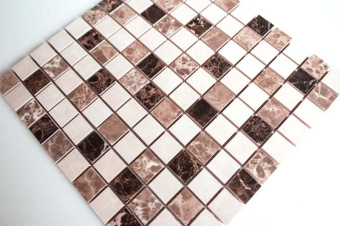 Плитка Мозаика Kotto Keramika СМ 3024 C3 brown/beige/white