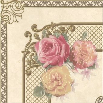 Плитка CREMA MARFIL YELLOWROSE CENTRO ДЕКОР