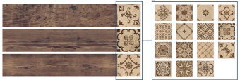 Плитка Elios Ceramica Decoro Maioliche Brown 210Х1205