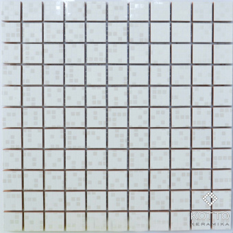 Плитка Мозаика Kotto Keramika СМ 3038 С Pixel White