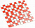 Плитка Мозаика Kotto Keramika СМ 3004 С2 red str./white