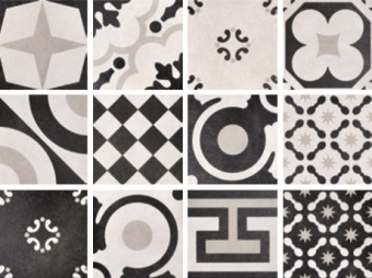 Плитка Fioranese Cementine B&W Mix Ret CBV20R