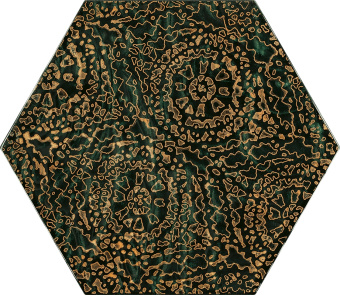 Плитка Paradyz Urban Colours Green Inserto Glass Heksagon A 171х198