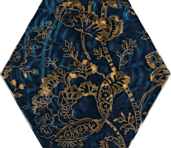 Плитка Paradyz Urban Colours Blue Inserto Glass Heksagon C 171х198