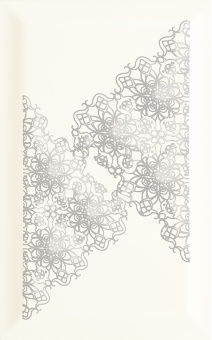 Плитка Paradyz Veo Bianco Struktura Kafel Inserto Koronka Декор