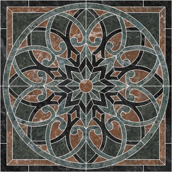 Плитка Kerama Marazzi Риальто Наборный Лаппатированный ID110 Декор 1200Х1200Х11