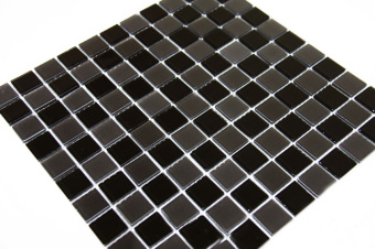 Плитка Мозаика Стеклянная Kotto Keramika GM 4057 C2 Black mat/Black