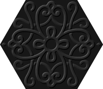 Плитка Itt Ceramic Flora Black Стена-Пол 230Х270