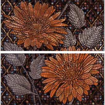 Плитка GLASS OPALO DECORADO (SET 2) ПАННО