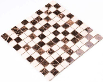 Плитка Мозаика Kotto Keramika СМ 3022 C2 brown/white