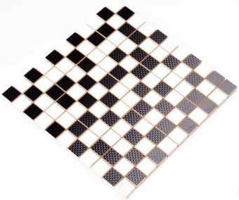 Плитка Мозаика Kotto Keramika СМ 3015 С2 black/white