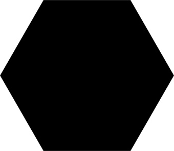 Плитка Codicer 95 Basic Black Hex 25 Стена (Пол)