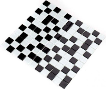 Плитка Мозаика Стеклянная Kotto Keramika GM 4001 C2 black/white