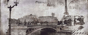 Плитка POSTCARD GREY 1 INSERTO SZKLANA ДЕКОР