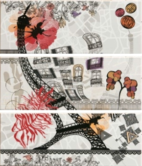 Плитка INDIE PARIS ПАННО ИЗ 3ШТ