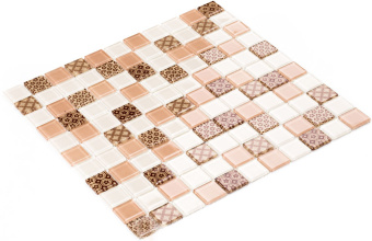 Плитка Мозаика Стеклянная Kotto Keramika GM 4055 C3 Beige w/Beige m/Structure