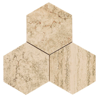 Плитка TRAVERTINO HEX.TR.DURANGO R-12 ПОЛ/СТЕНА